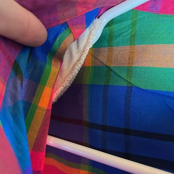 Dockers Pink and Blue Casual Button Down Shirt - Picture 4 of 5